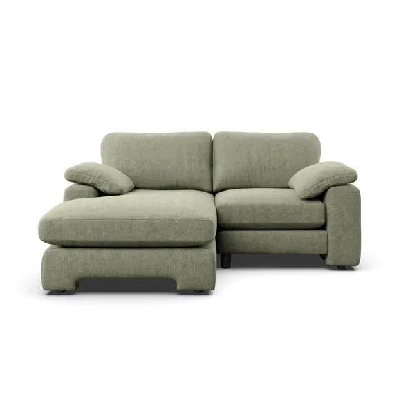 Magnus Vintage Soft Chenille Corner Chaise Sofa 6
