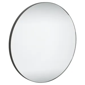 Sensio Leo Black Round Bathroom Mirror - 600mm