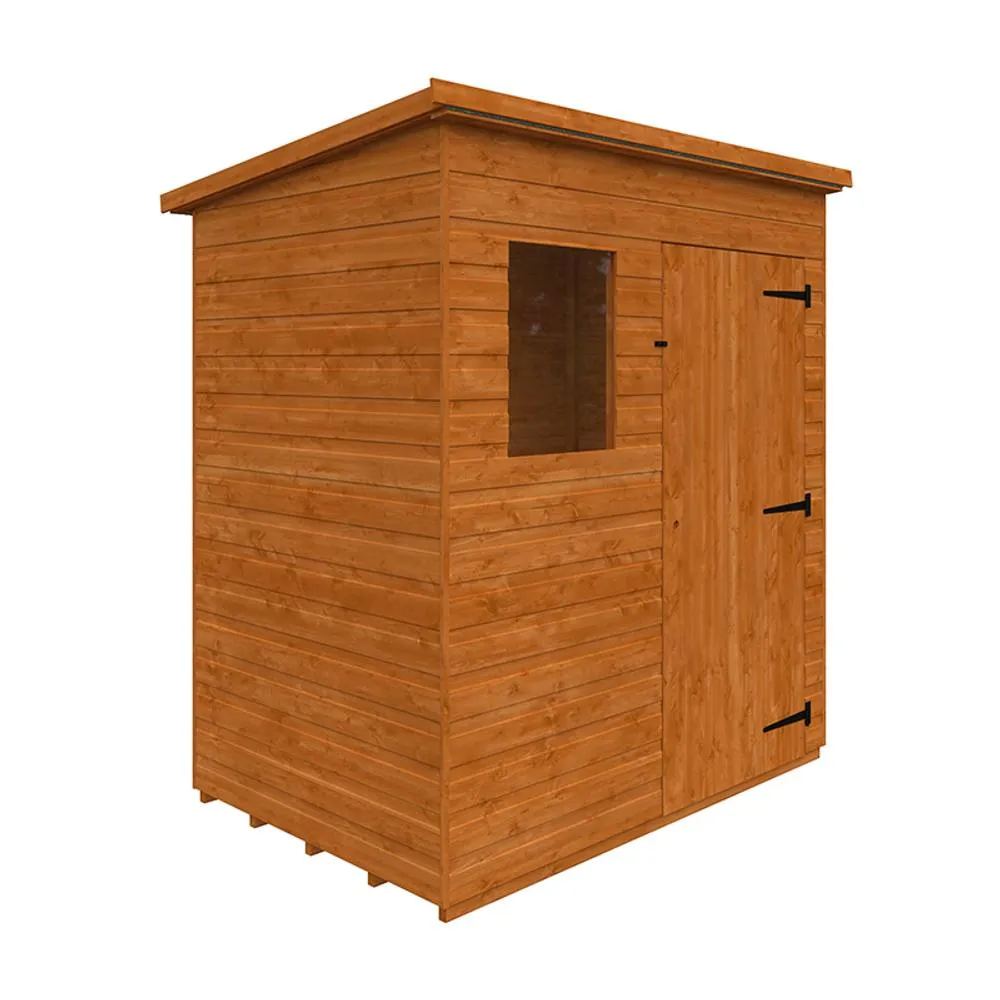 Buttercup Farm 6x4 Super Pent 12mm Shed - L175 x W115 x H204.1 cm in Burnt Orange