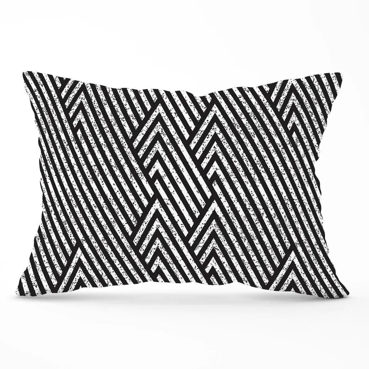 Warren Reed - Designer Oblique Black Grunge Pattern Cushions
