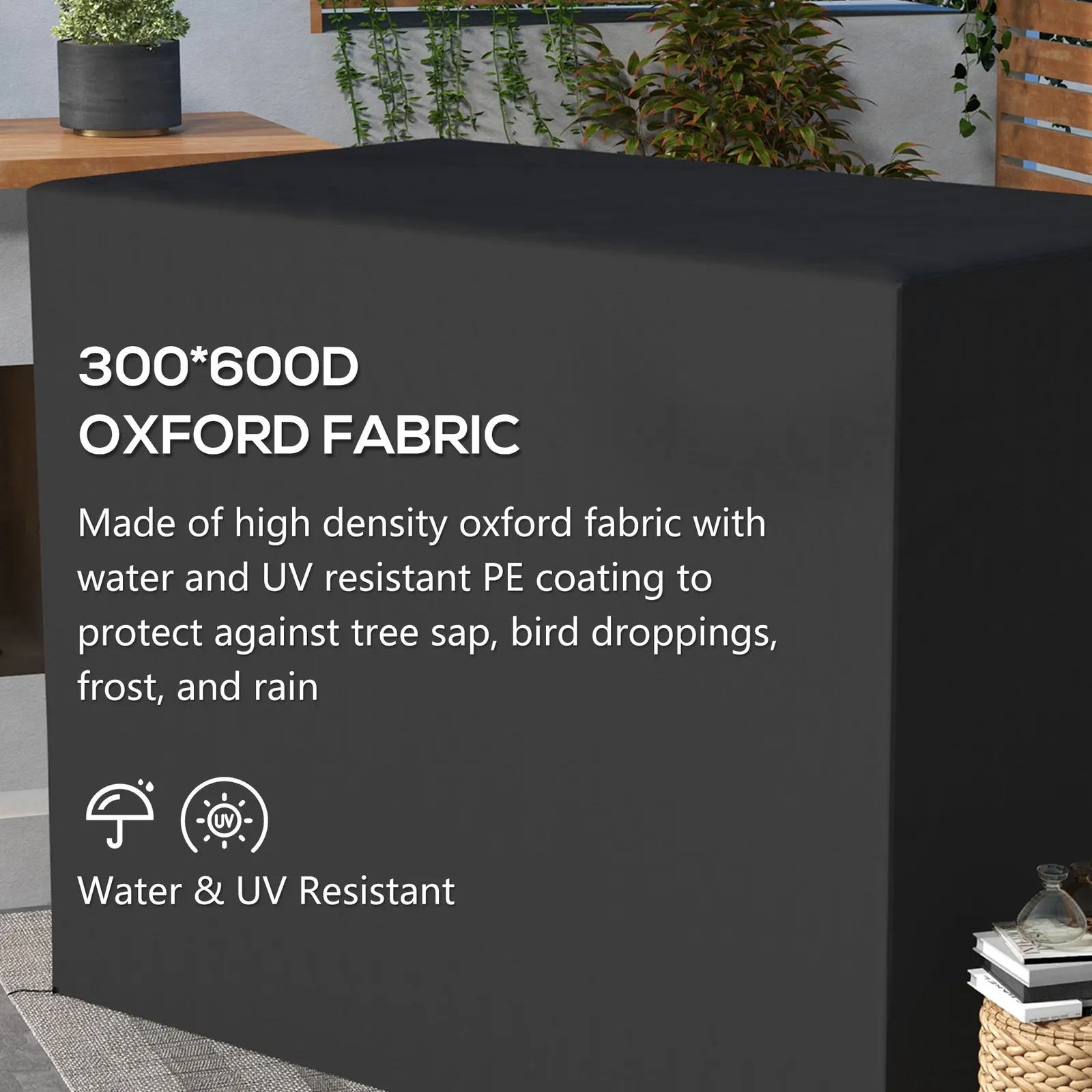 OUTSUNNY Large Outdoor Swing Chair Cover Garden Furniture Protector in Dark Grey 5