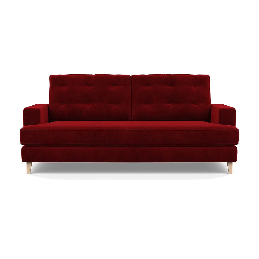 Heal's Mistral 3 Seater Sofa Smart Luxe Velvet Mulberry Natural Feet 1