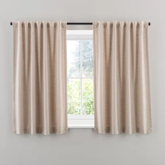 Zia Linen Look Multi Header Unlined Curtains 4