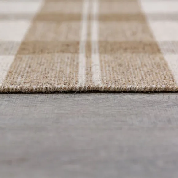 Tess Check flatweave wool rug 4