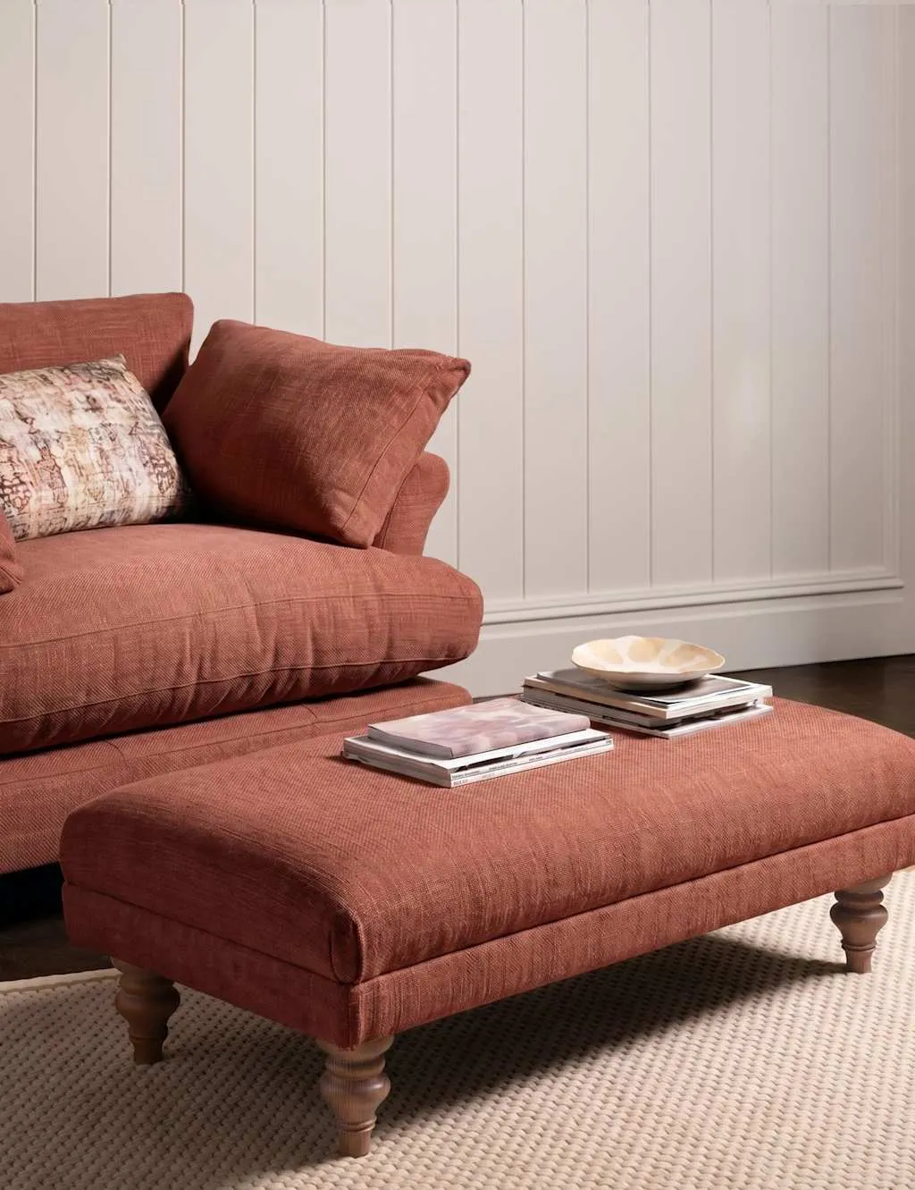 BARKER AND STONEHOUSE Isla Footstool Brown