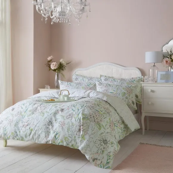 Holly Willoughby Floral Sketch 100% Cotton Duvet Cover and Pillowcase Set 1