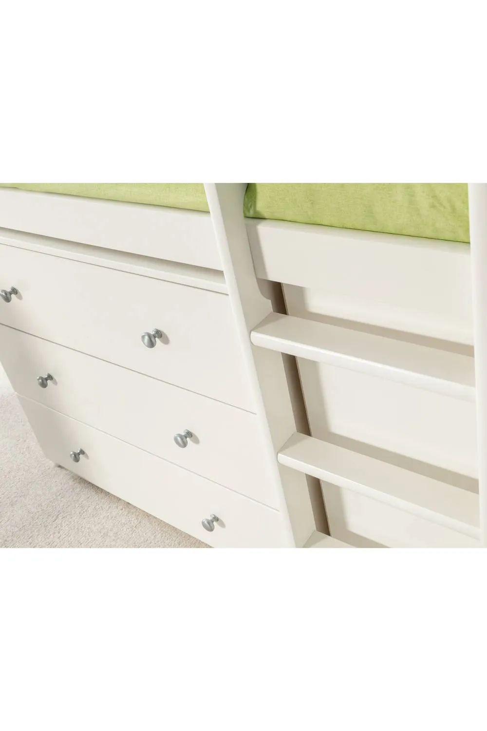 Julian Bowen Roxy Single White Midsleeper Cabin Bed with Desk 6