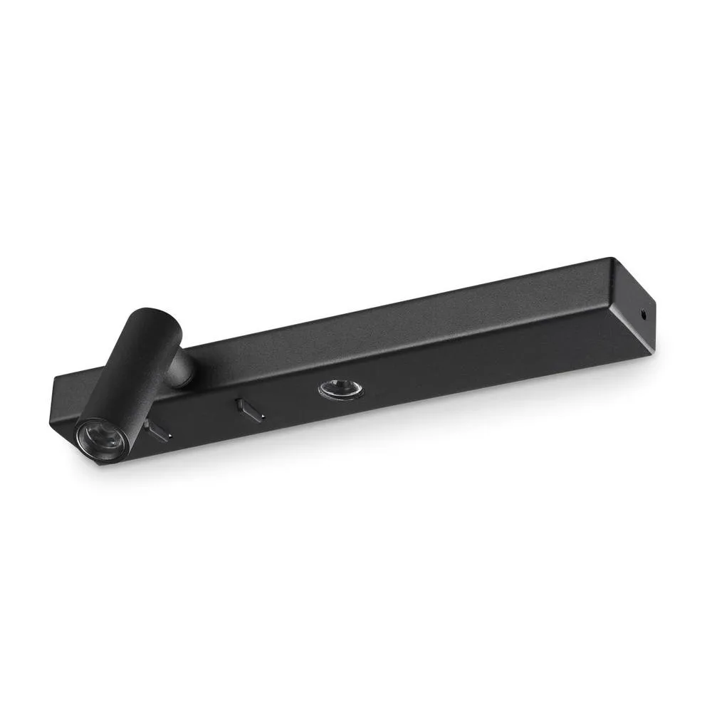 Netlighting Bonne Nuit Left LED Reading Wall Light Black 3000K