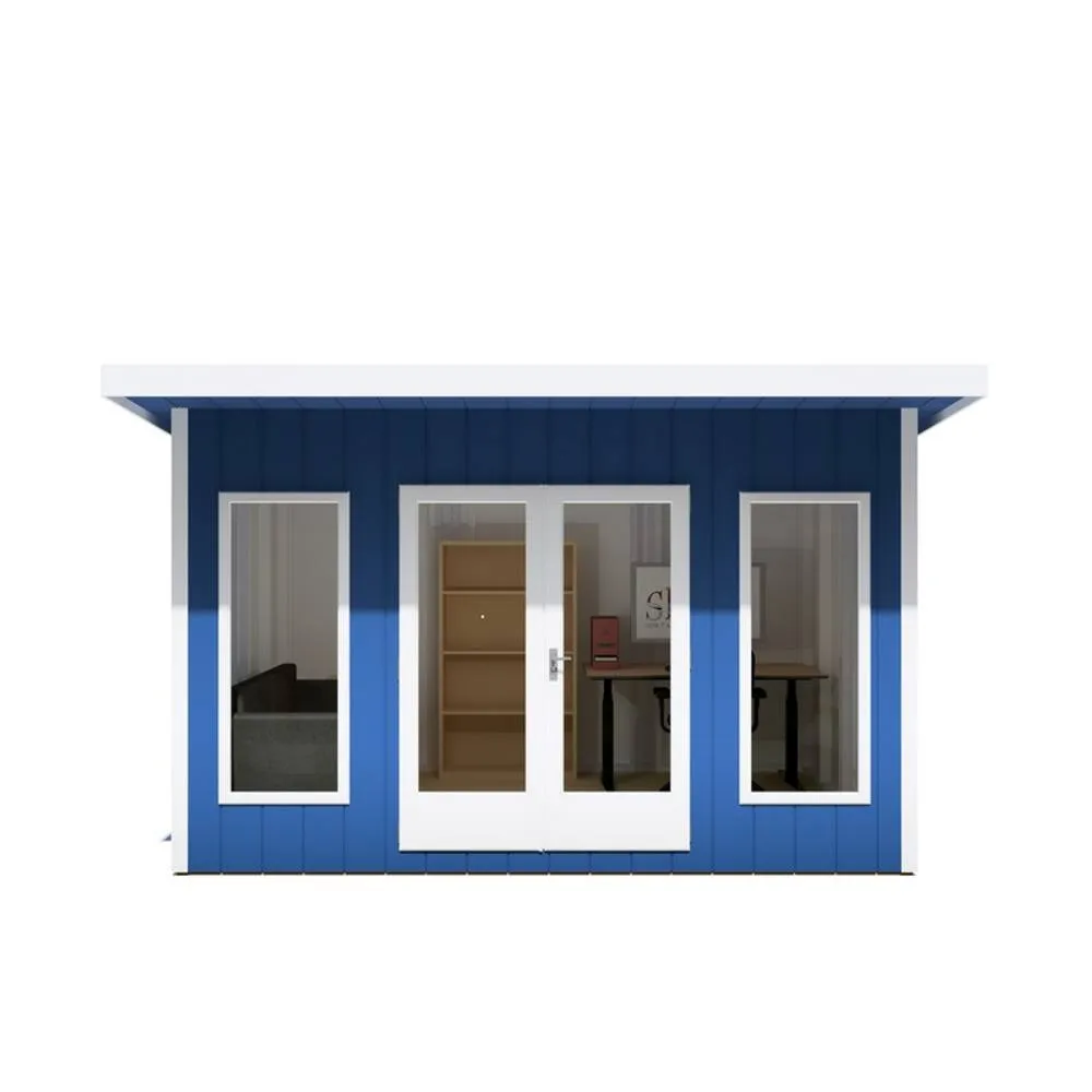Shires Cali 12x8 Feet Pent 1 Garden Office - OSB/MDF - L334xW402xH246.1 cm in Light Brown 2