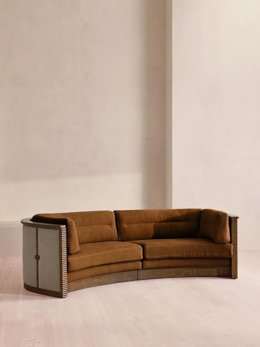 Belmont Sofa, Three Seater, Linen, Terracotta