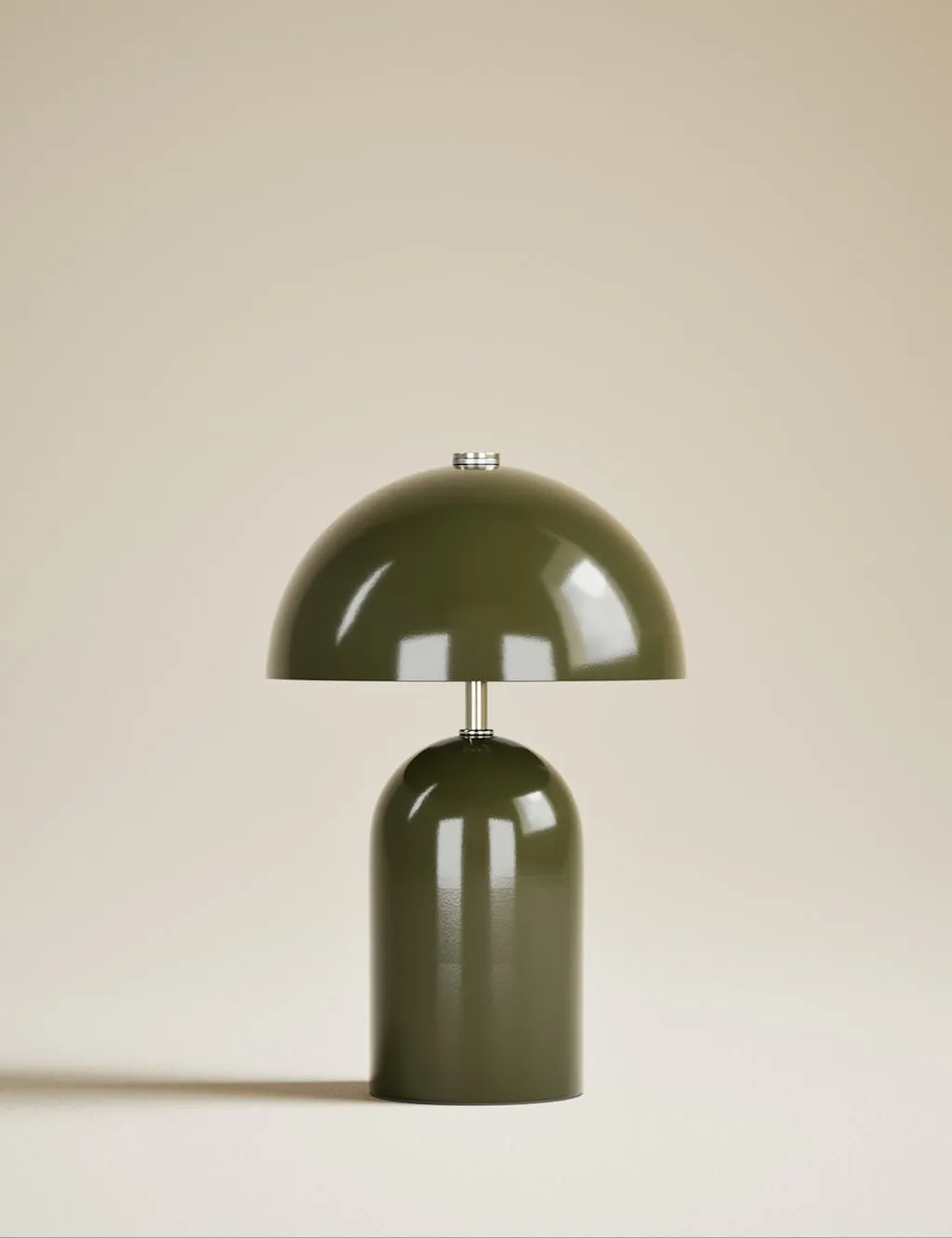 M&S Colby Rechargeable Metal Table Lamp Dark Green