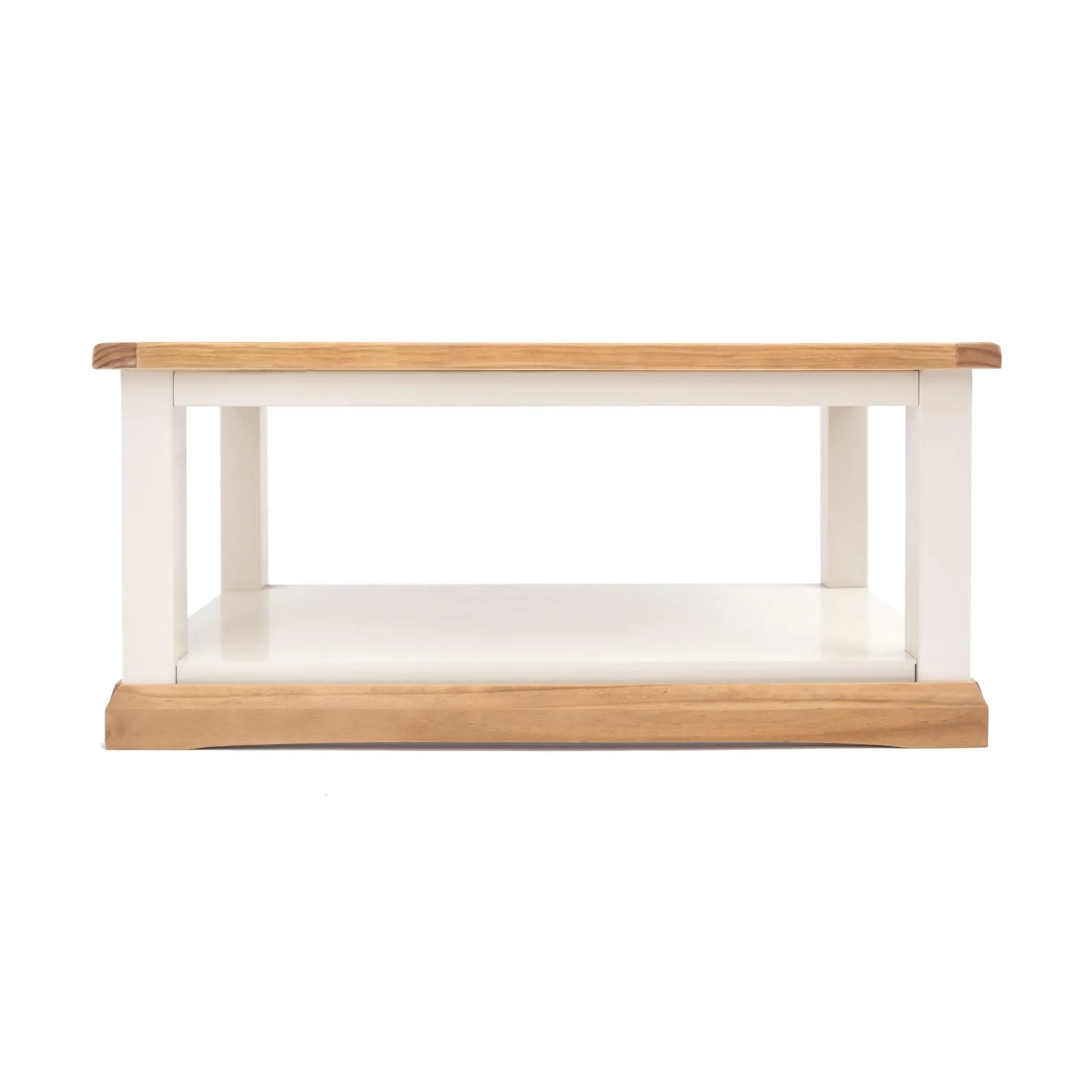 Cabinet Bits Coffee Table with Shelf - H45 W100 D60cm in Off-White