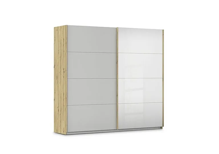 Freja 226 cm 2 Door Sliding Decor Wardrobe With Mirror Door