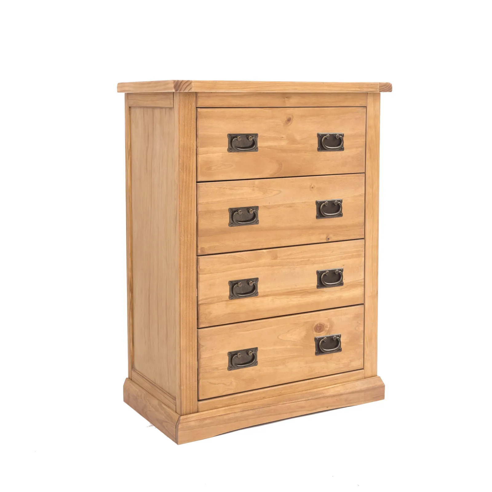 Cabinet Bits Lucca 4 Drawer Chest of Drawers Bras Drop Handle in Light Brown 2