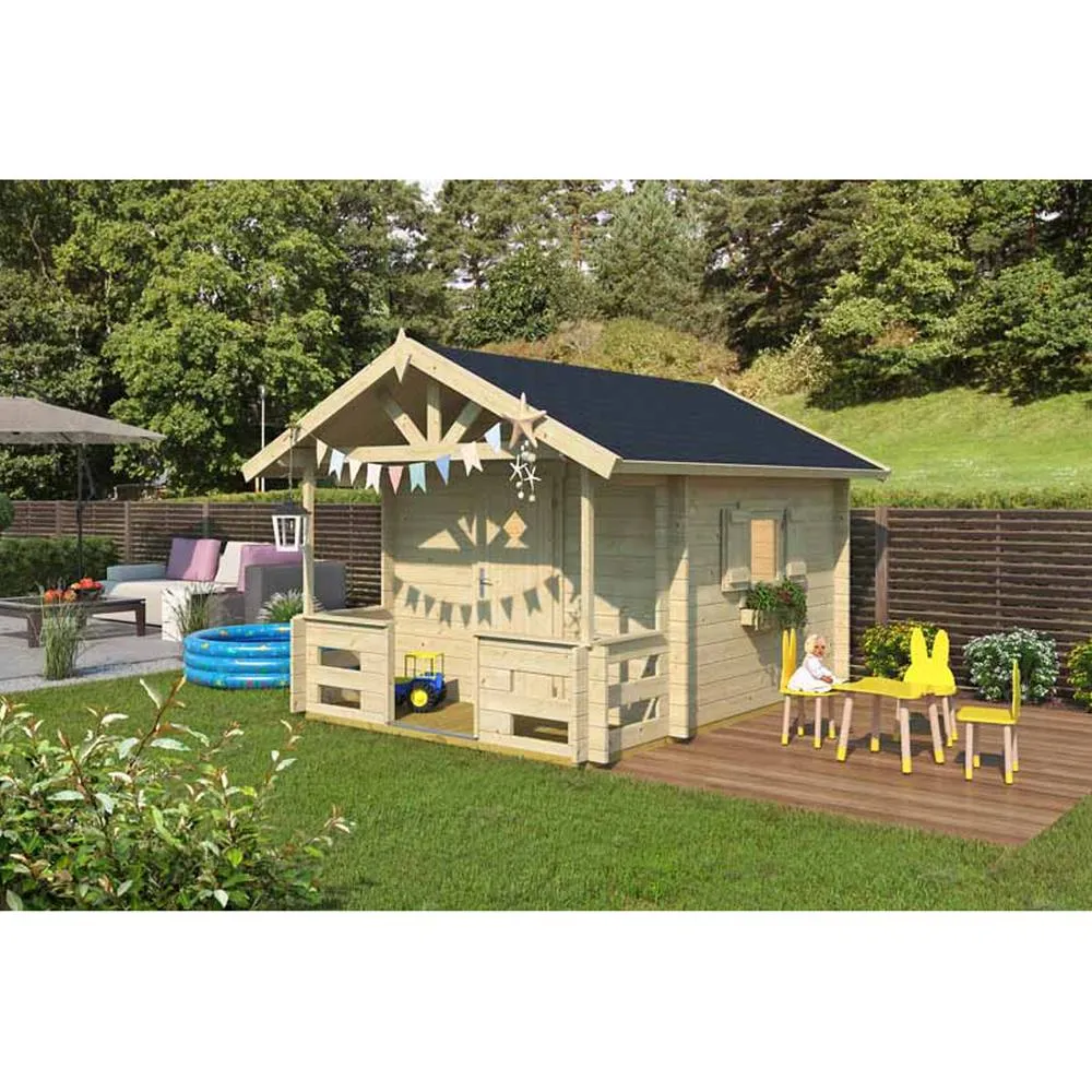 Lasita Maja Ltd Lekstuga Lido-Log Cabin, Home Office - L270xW330xH210.9 cm in Light Tan