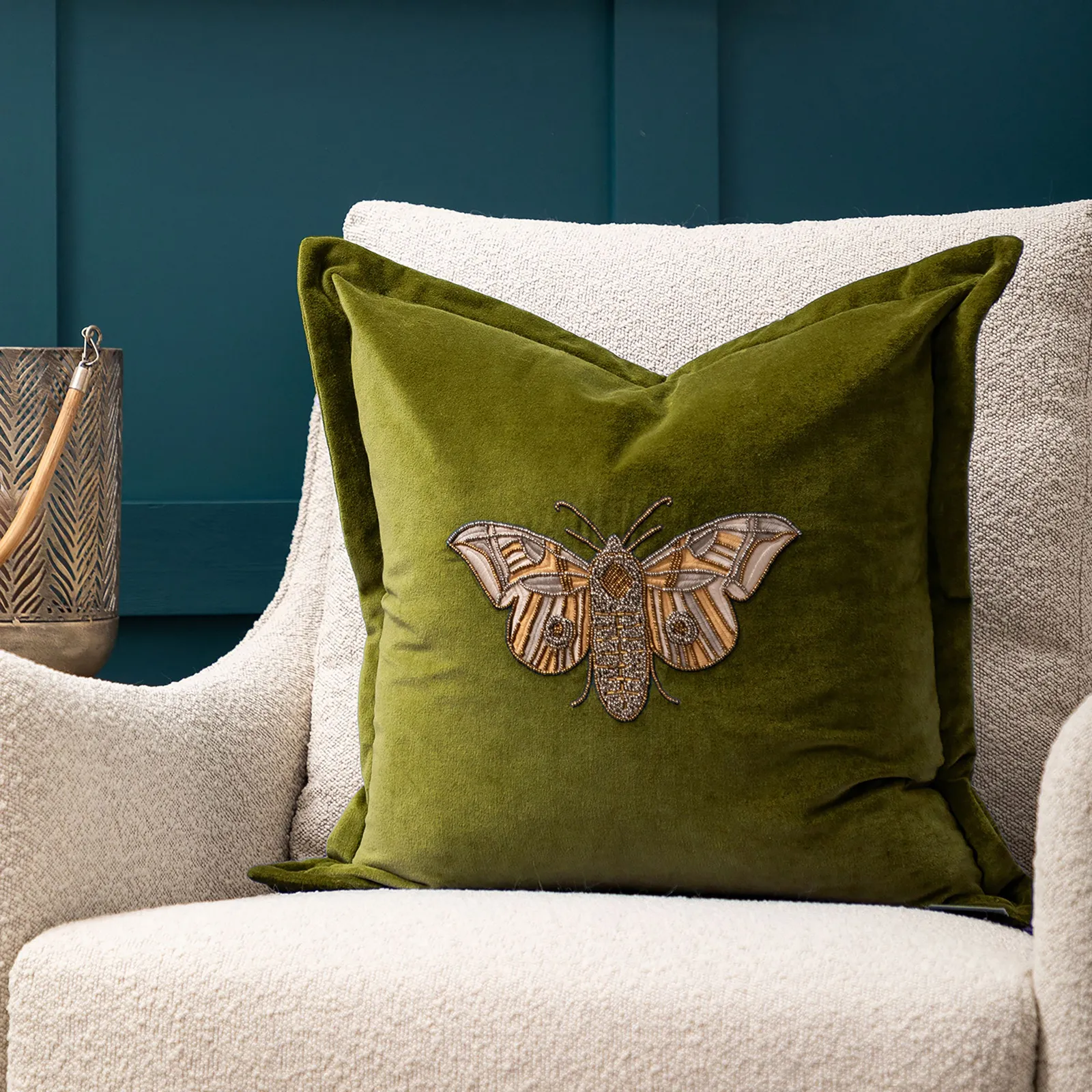 Voyage Maison Luna Animal Oxford Cushion Cover in Khaki