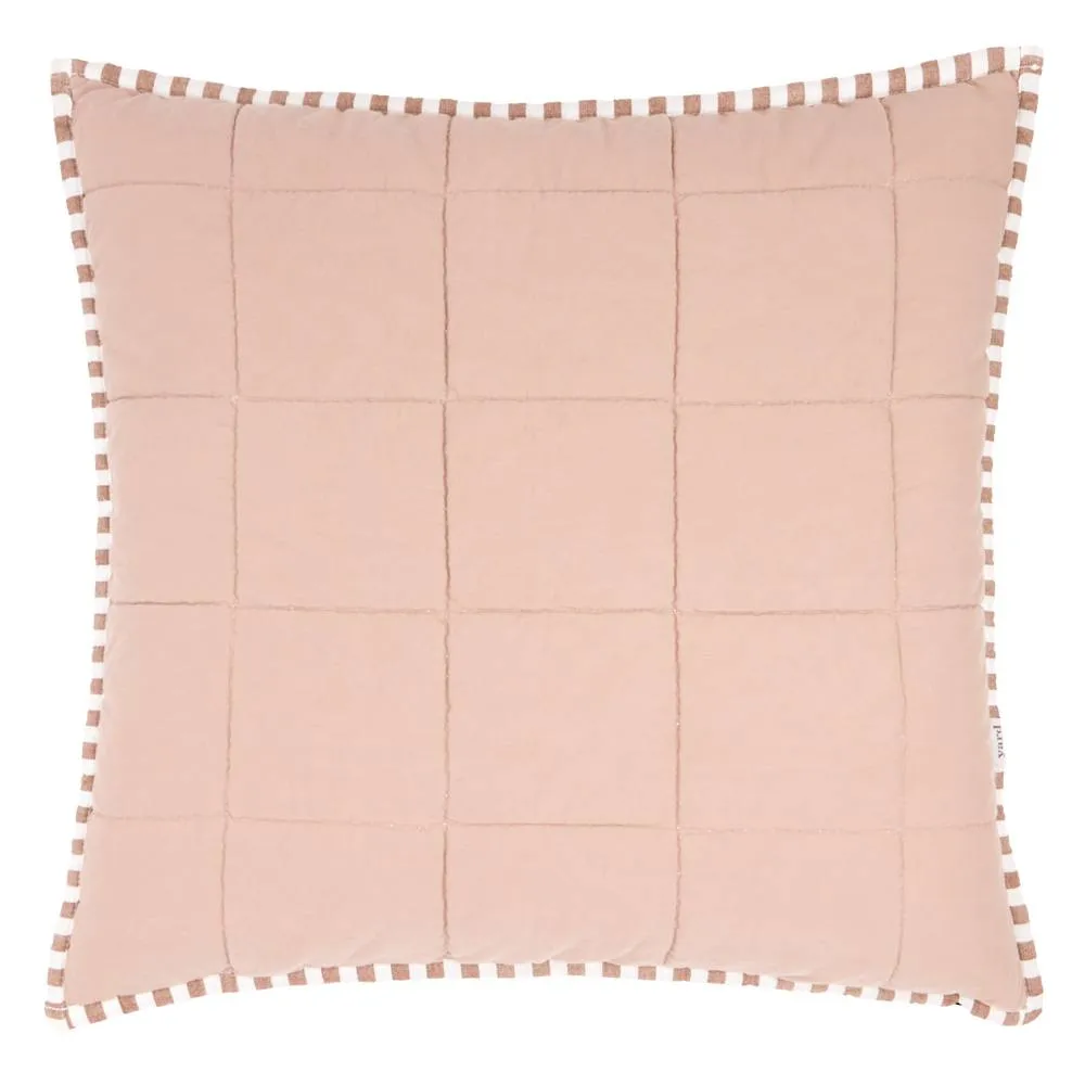 Yard Hebden Striped 100% Cotton Cushion in Tan 3
