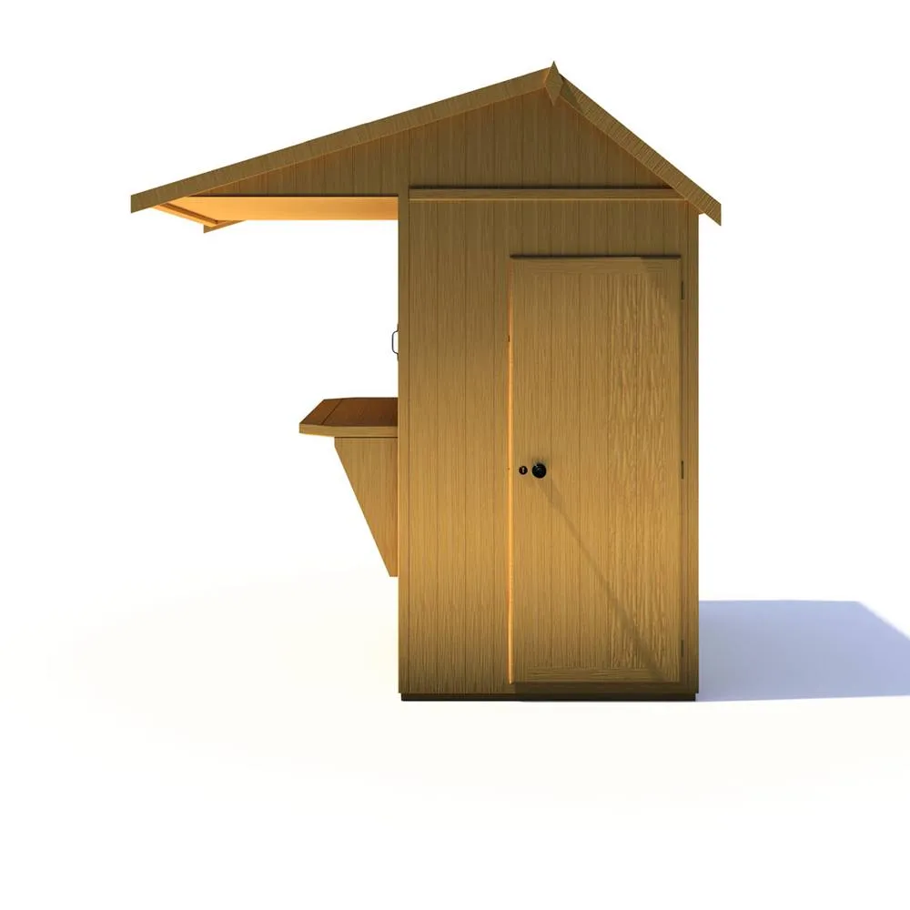 Shires Shire 6 x 4 Single Door Garden Bar & Store in Light Brown 4