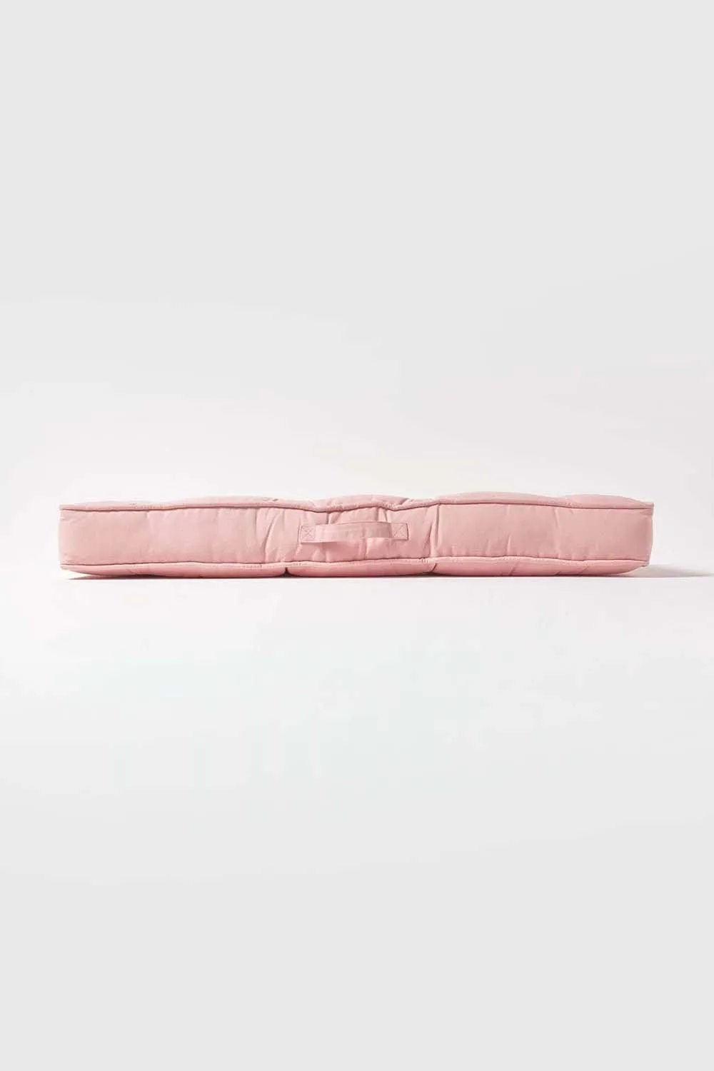 Homescapes Cotton 2 Seater Booster Cushion in Pink 5