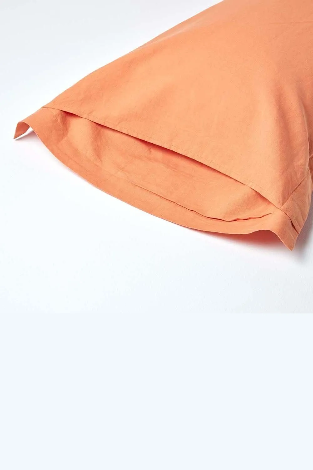 Homescapes Linen Oxford Pillowcase, King in Burnt Orange 3
