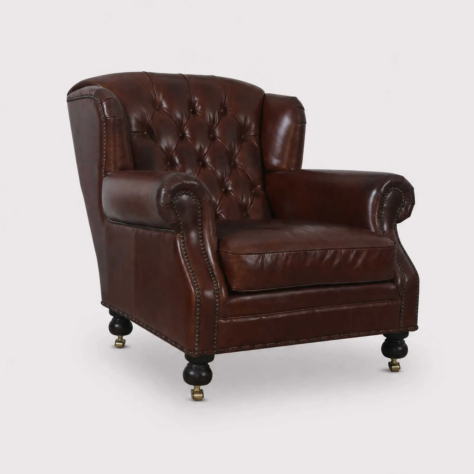 Fairford Armchair, Brown Leather | Barker & Stonehouse