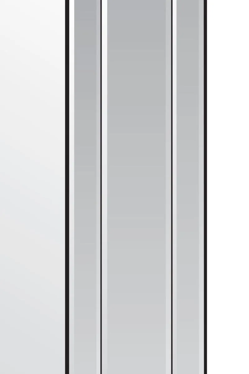 MirrorOutlet Langley All Glass Modern Bevelled Mirror 90 x 60 CM in Silver 4