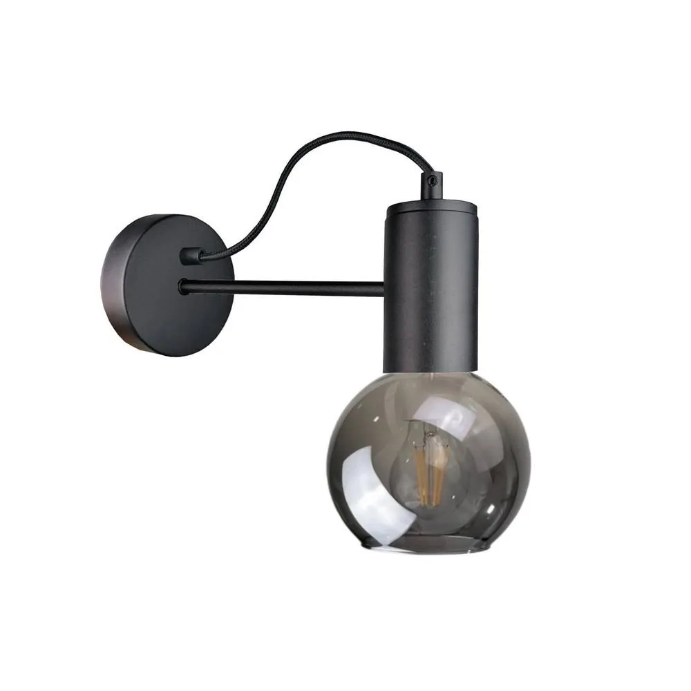 Netlighting Liv Dome Wall Lamp Black 25cm 1x E27