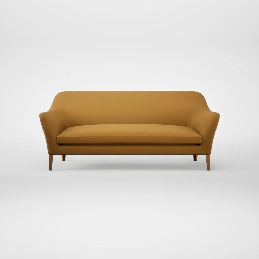Heal's Wallis 4 Seater Sofa Smart Cotton Linen Sahara Natural Feet