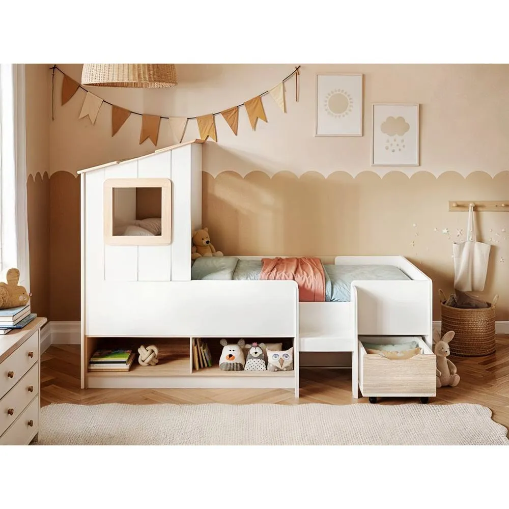 Flair Millie Low Sleeper House Bed with Storage White
