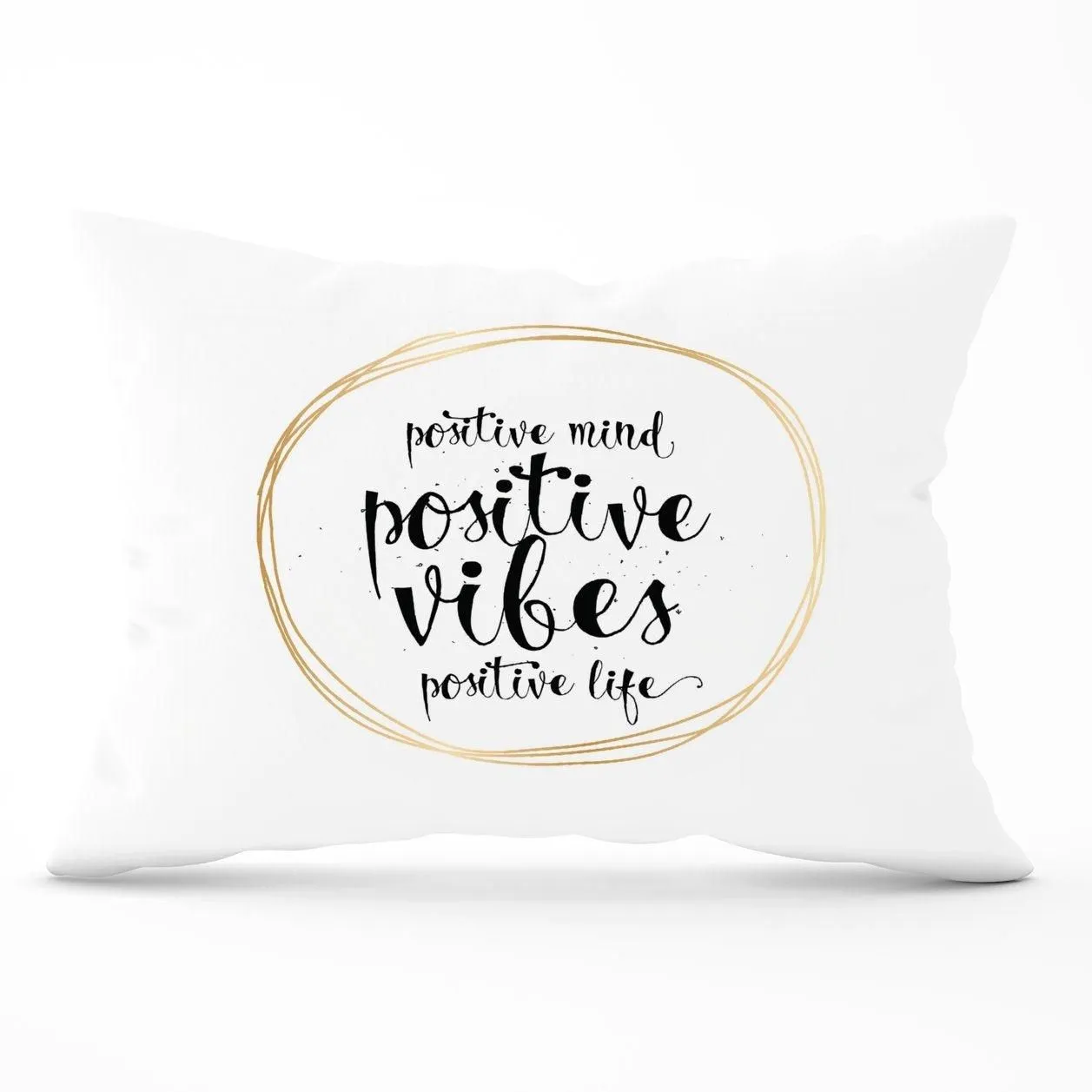 Warren Reed - Designer Positive Mind, Vibes, Life Cushions in Black