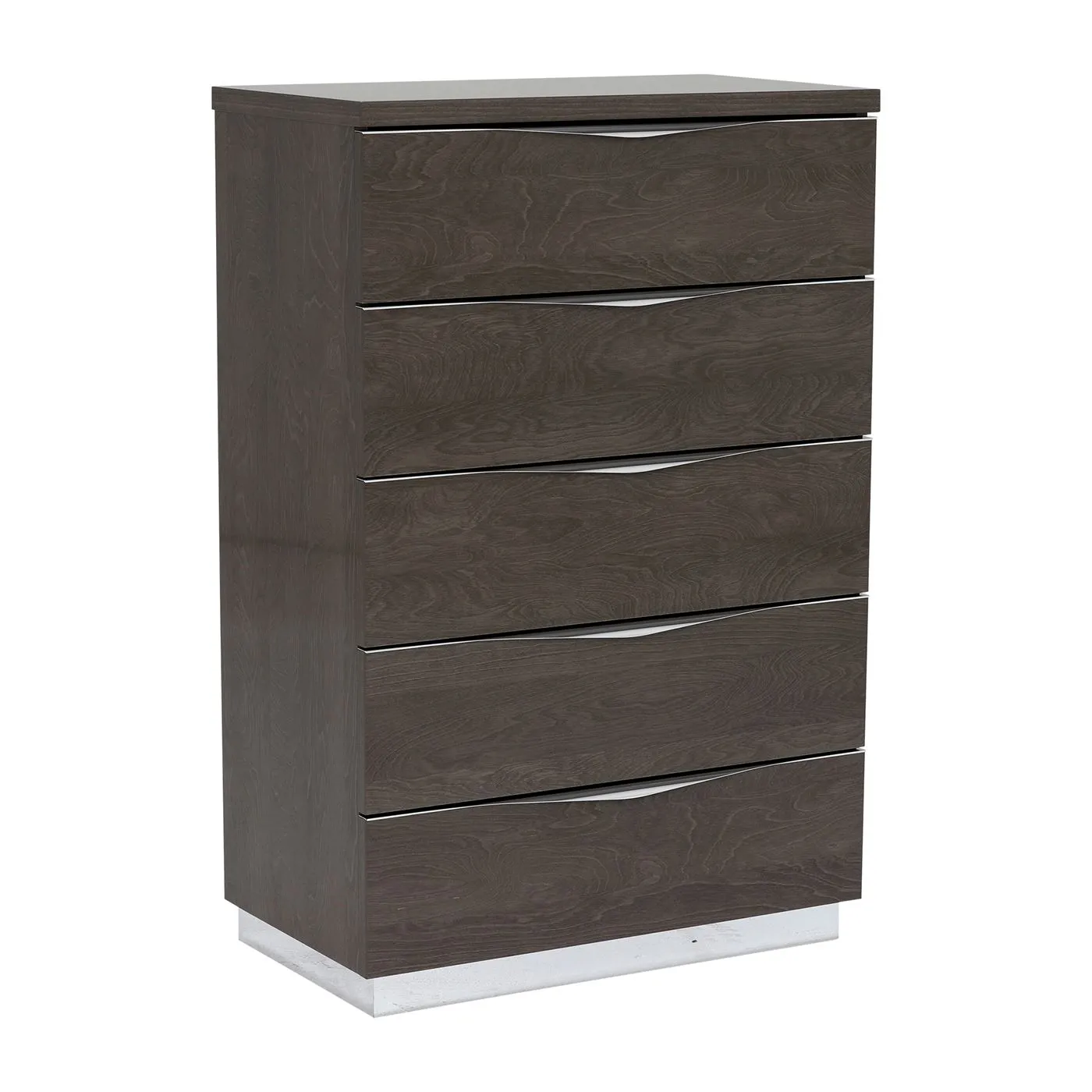 Lutyen 5 Drawer Tallboy, Grey and Taupe