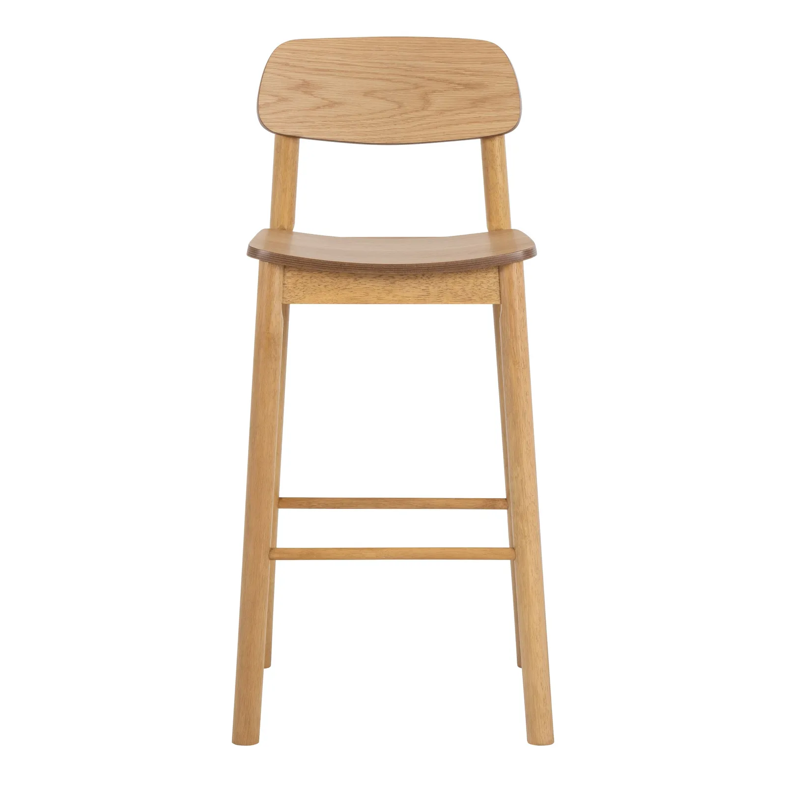Furniture To Go Barlow Bar Stool in Matt Oak Set of 2 in Light Brown 2