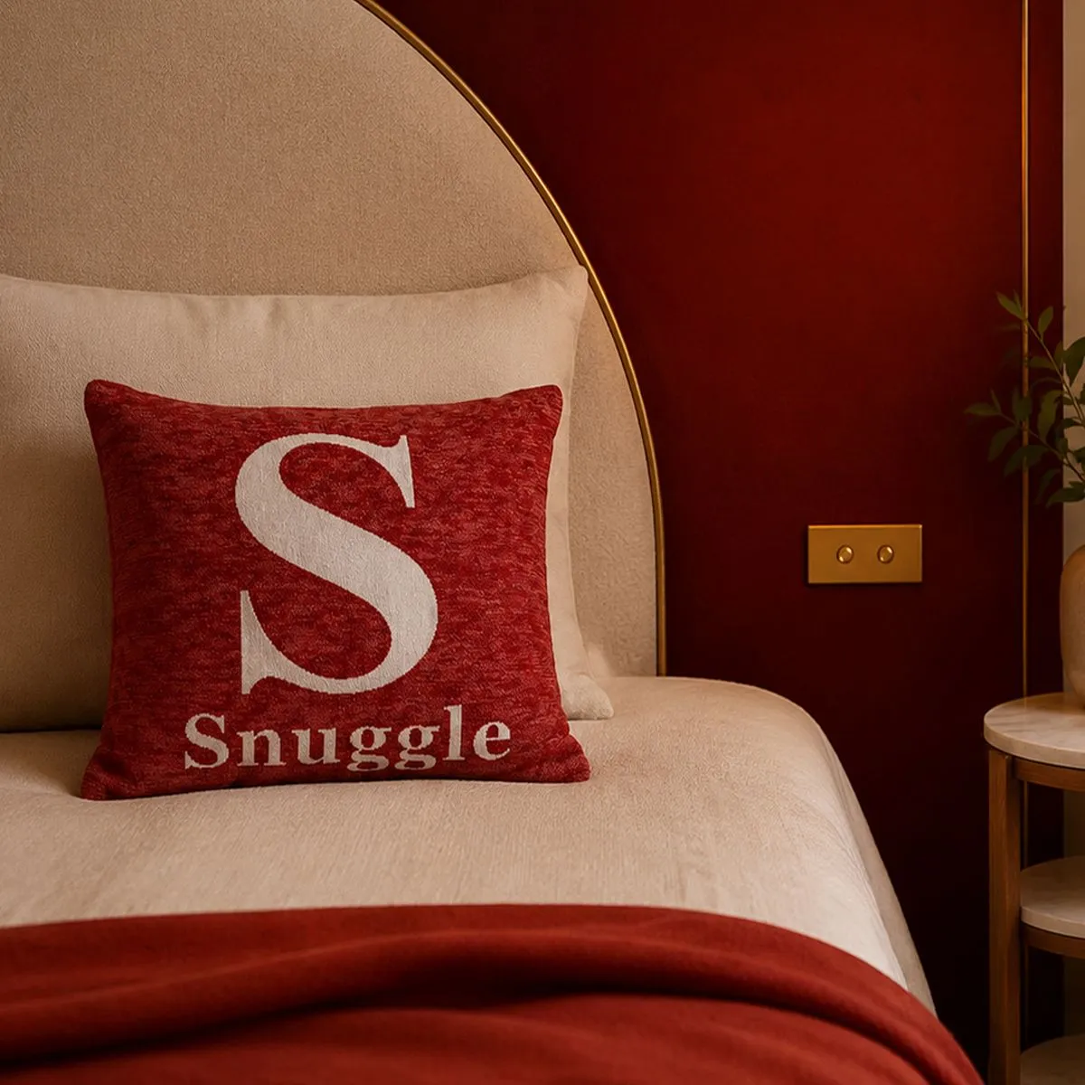 Orsina Snuggle Words Cushion in Red