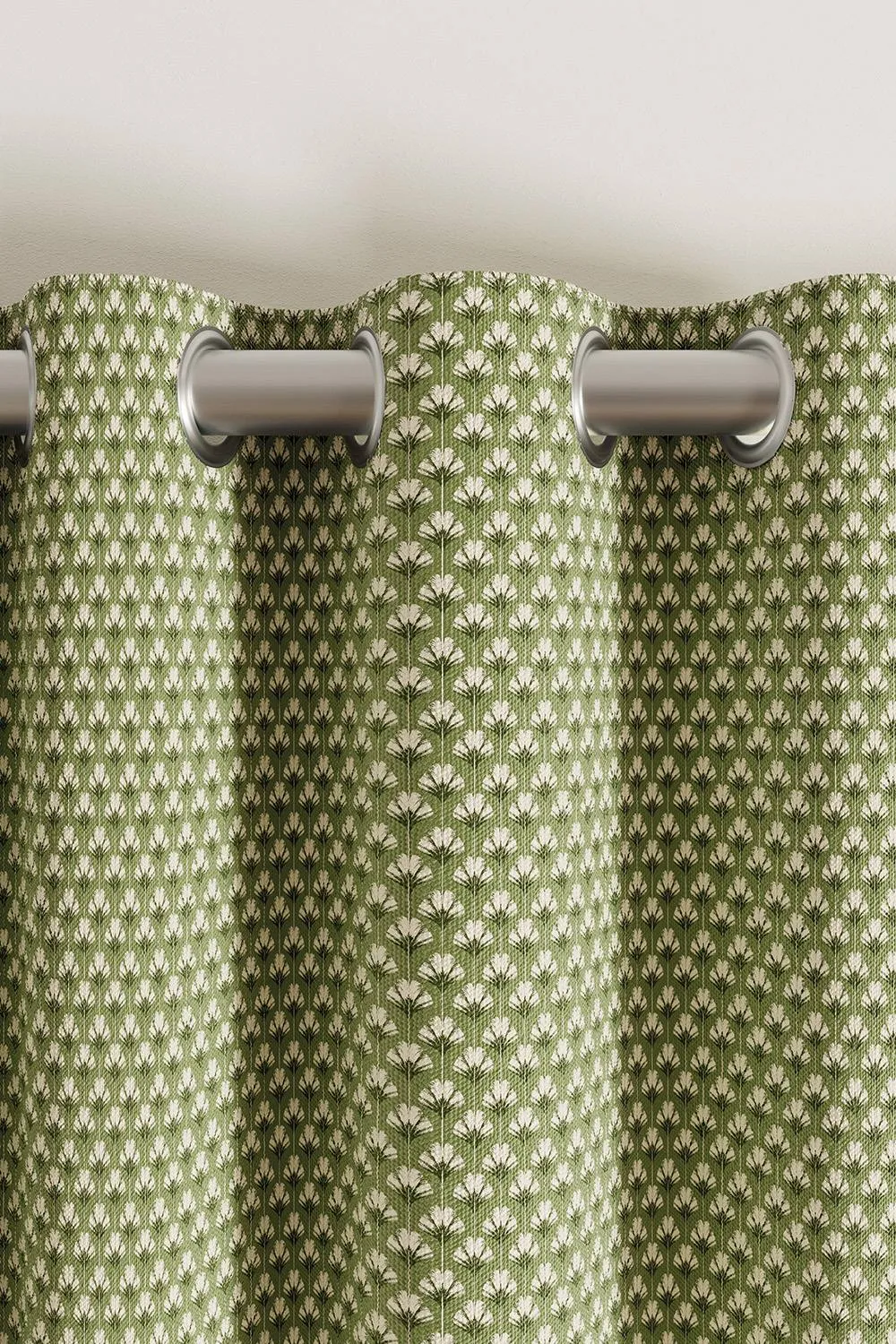 Ted Baker 'Palm Geo' Cotton Lined Curtains in Green 2