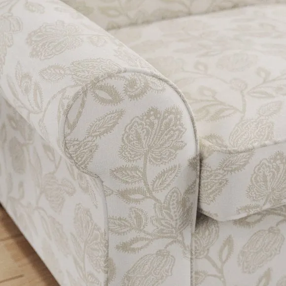 Flori Woven Floral Fabric Armchair 5