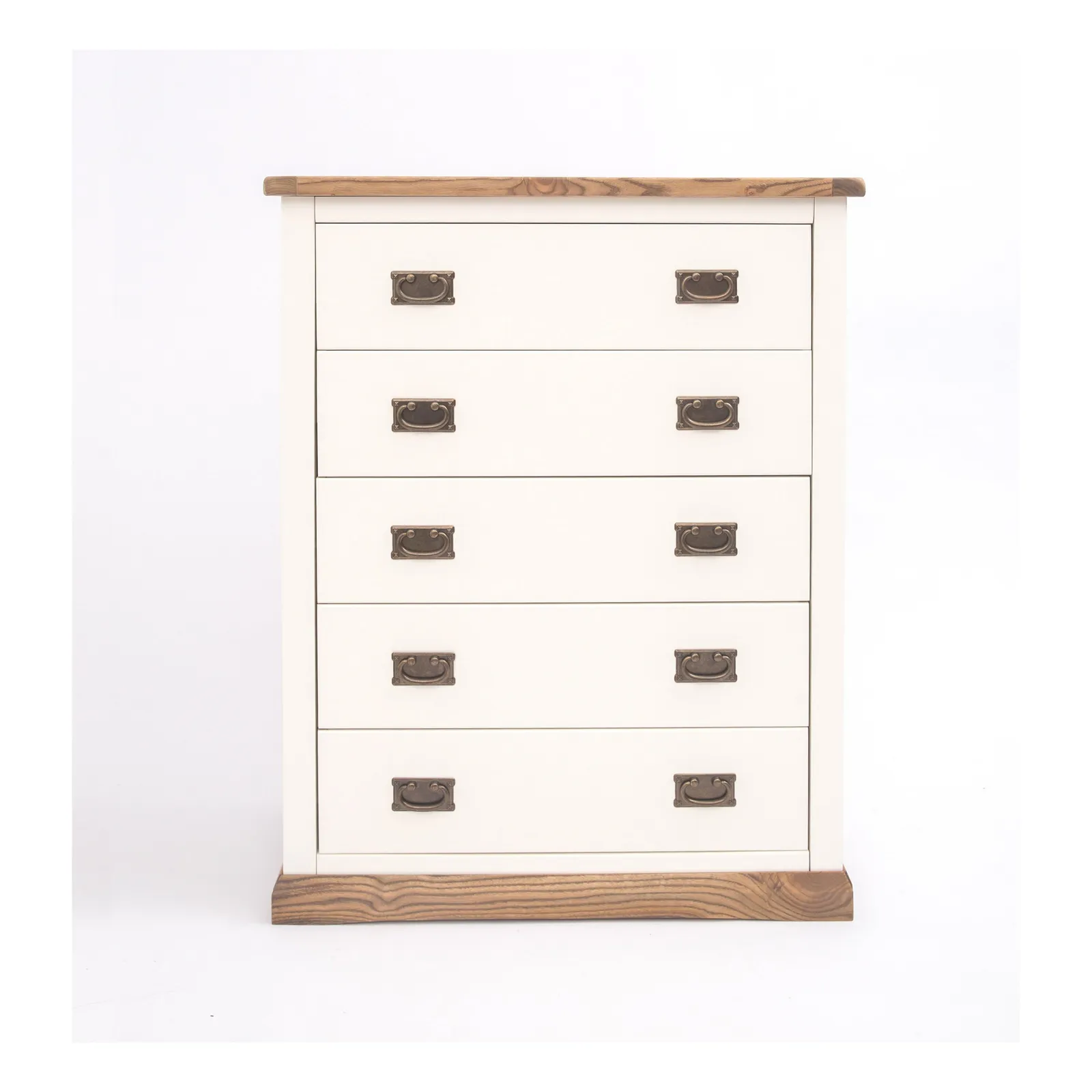 Cabinet Bits Tropea 5 Drawer Chest of Drawers Bras Drop Handle in Off-White