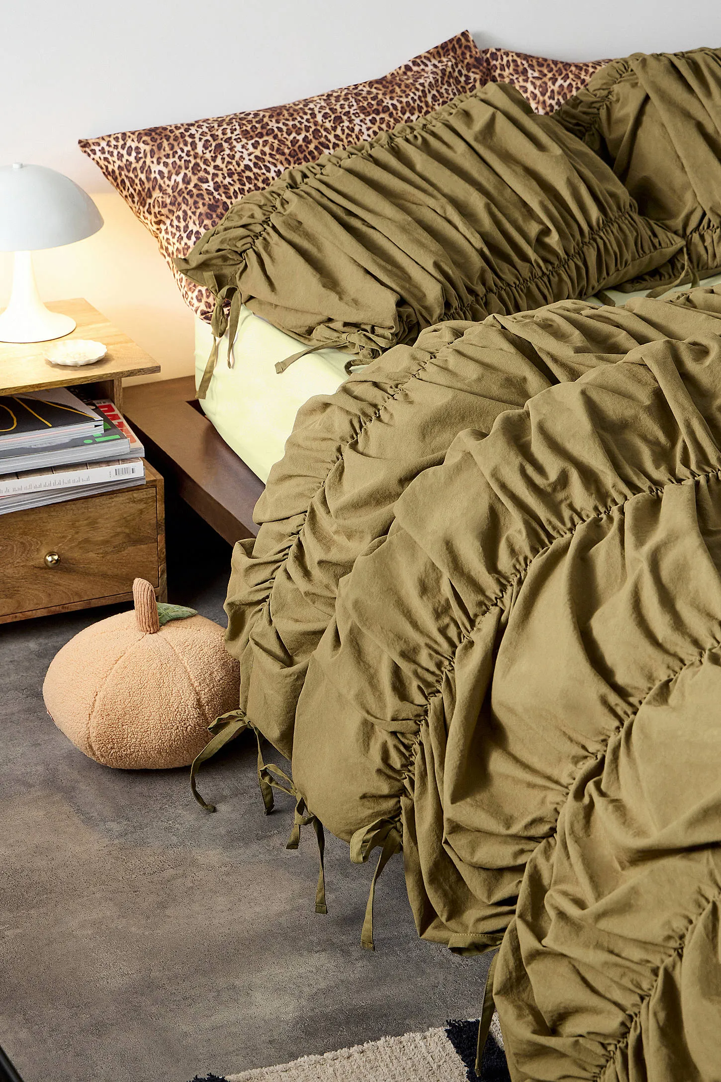 Cinched Duvet Set - Khaki 2