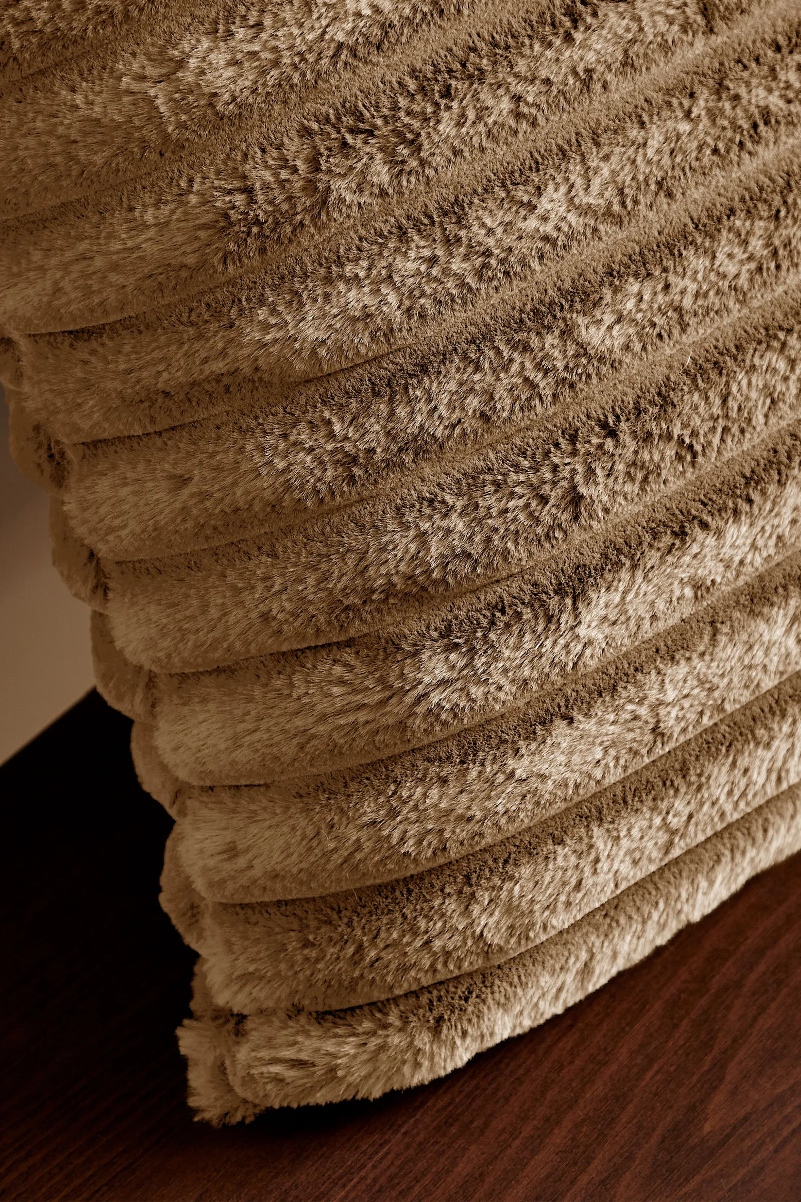 Catherine Lansfield 'Cosy Ribbed' Cushion in Natural 2