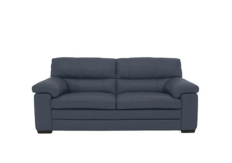 Cozee Leather 2.5 Seater Sofa - BV Ocean Blue