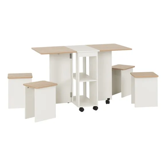 Seymore 4 Seater Stowaway Dining Set 4