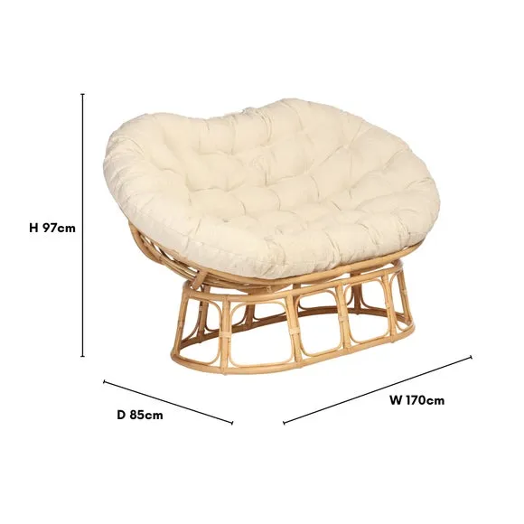 Desser Papasan Rattan Sofa 6