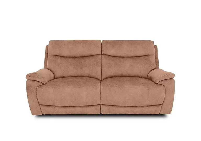 Sloane Fabric 3 Seater Power Recliner Sofa with Power Headrests - Dexter Sand - Sofas and Armchairs
