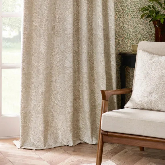 Morris & Co. Marigold Jacquard Pencil Pleat Curtains 4
