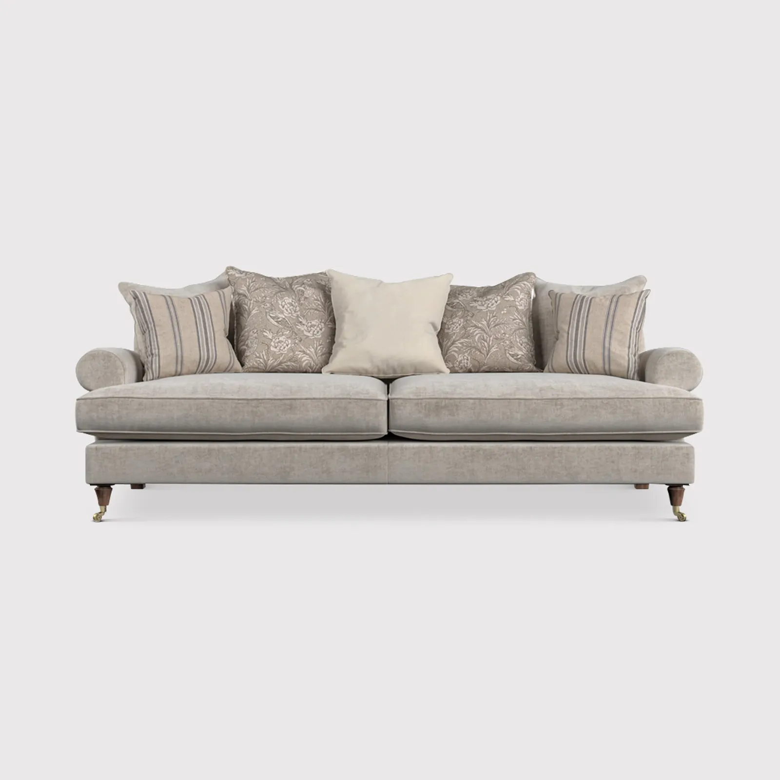 English Heritage Finch Large Sofa Pillow Back, Neutral Fabric | Barker & Stonehouse 1