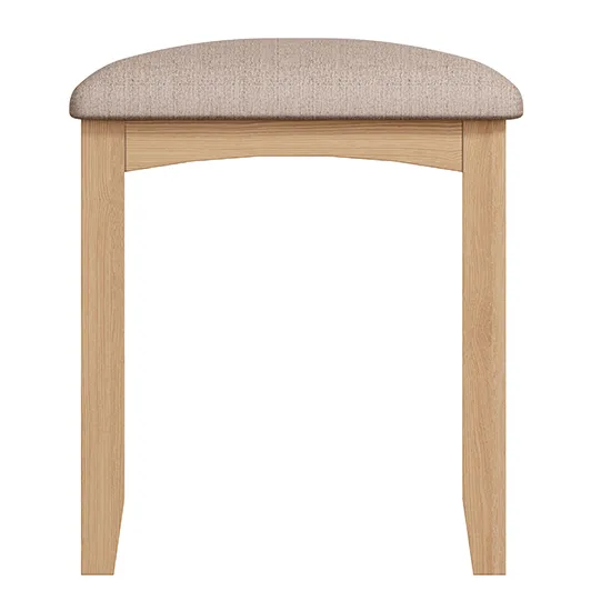Gilford Wooden Dressing Stool In Light Oak