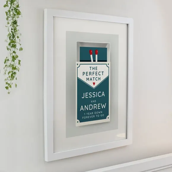 Personalised Perfect Match Poster Frame 2