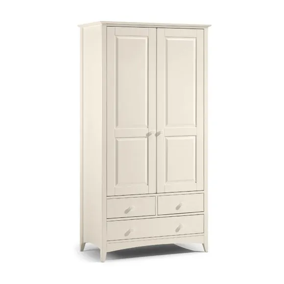 Cameo Double 3 Drawer Wardrobe, Stone 2