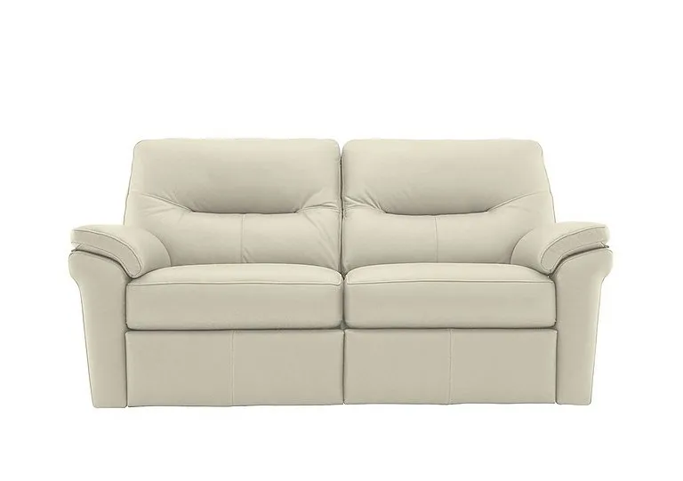 Seattle 2.5 Seater Leather Sofa - No Recliner - Cambridge Chalk