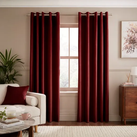 Luxe Velour Eyelet Curtains (Blackout Available) 2