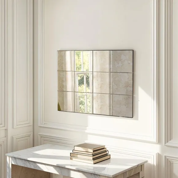 Yearn Manhattan Antique Window Rectangle Wall Mirror 2